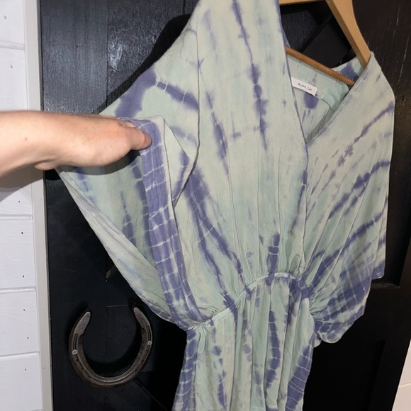 Mustard Seed Tie-Dye Loose Lightweight Beachy Boho V-Neck Romper Sz S - Picture 6 of 10